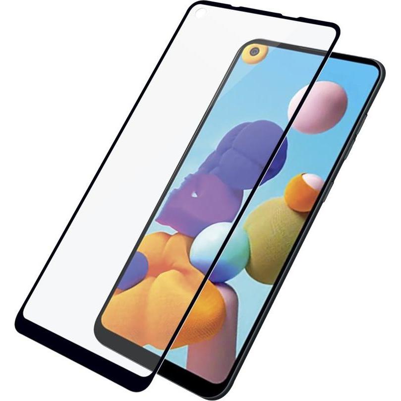 PanzerGlass Case friendly (1 Stück, Samsung Galaxy A21), Smartphone Schutzfolie, Schwarz
