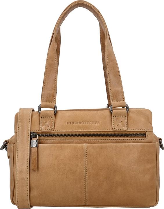 Micmacbags Hide & Stitches Porto Handtasche Umhängetasche - Taupe - 100% Leder