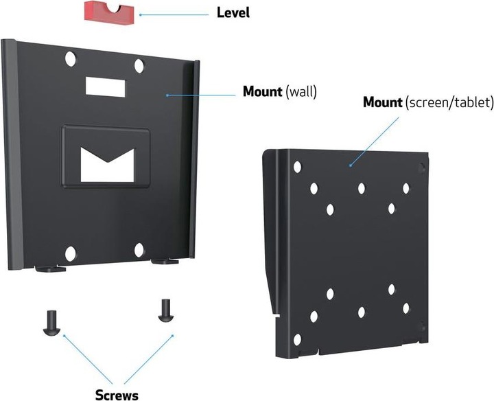 Actual product image Multibrackets Wallmount Black I (Wall, 32", 15 kg)