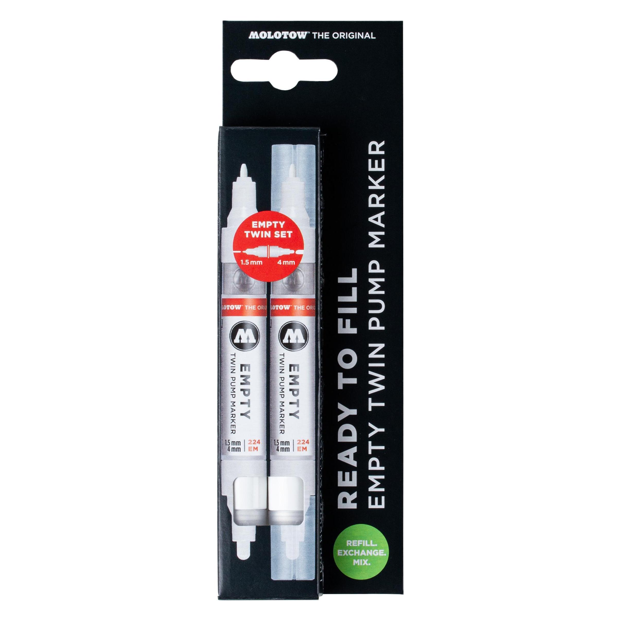 Molotow, Marker, 224EM Leg Marker Twin Set 1, 5-4mm (2 x)