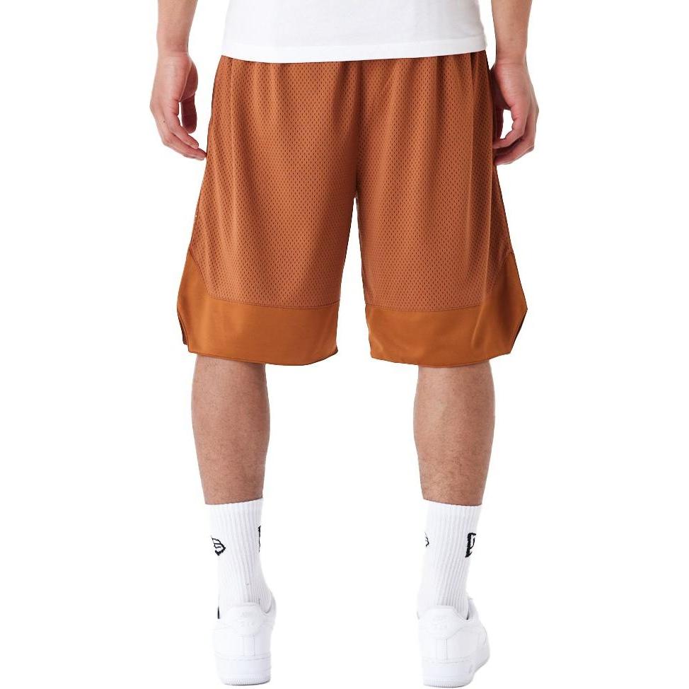 Thumbnail - New Era, Herren, Shorts, Overized Mesh Basketball Shorts earth brown - L, Braun, (L)