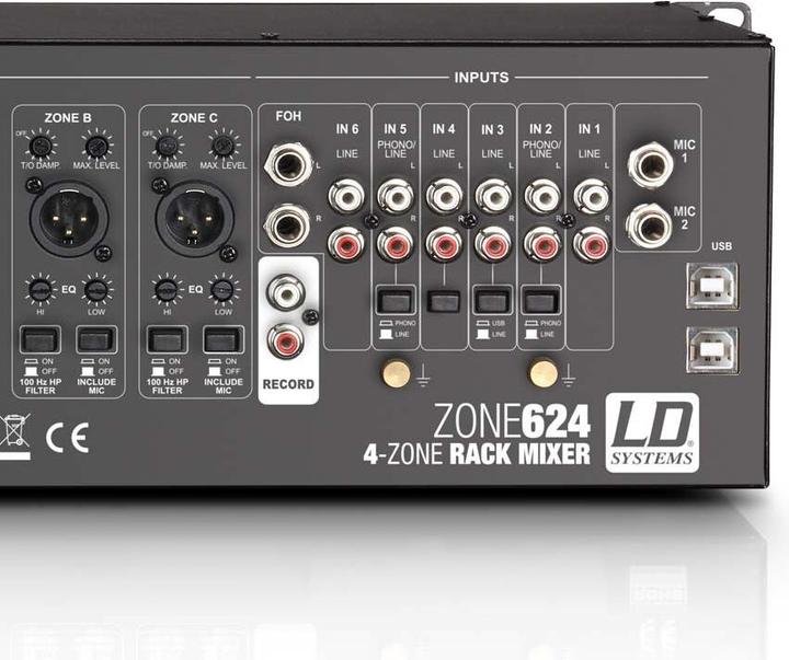 Produktbild LD Systems ZONE 624 19" 4-Zonen