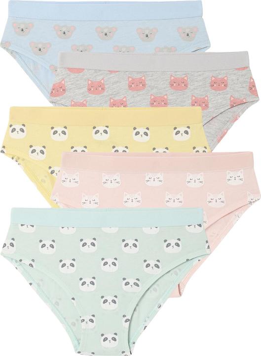 Immagine prodotto Vertbaudet 5er-Pack Mädchen Slips Tiermotive, Bio-Baumwolle (158, Confezione da 5 pezzi)