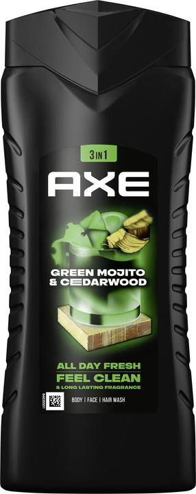 Actual product image AXE Wild Body Wash SHOWER GEL Green Mojito & Cedarwood 400ml (400 ml)