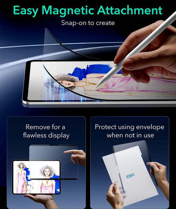 Produktbild ESR Paper-Feel Magnetic Screen (1 Stück, IPad Pro 11)