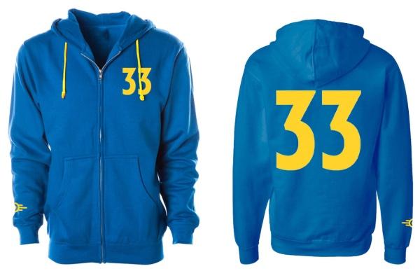 Actual product image Dpi Merchandising Fallout Zipper Hoodie ""Vault 33"" Blue (S)