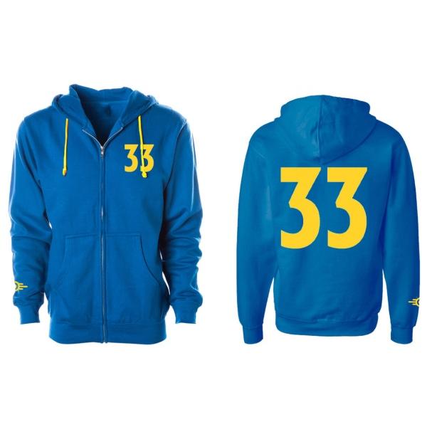 Dpi Merchandising, Herren, Pullover, Fallout Zipper Hoodie ""Vault 33"" Blue, Blau, (XL)