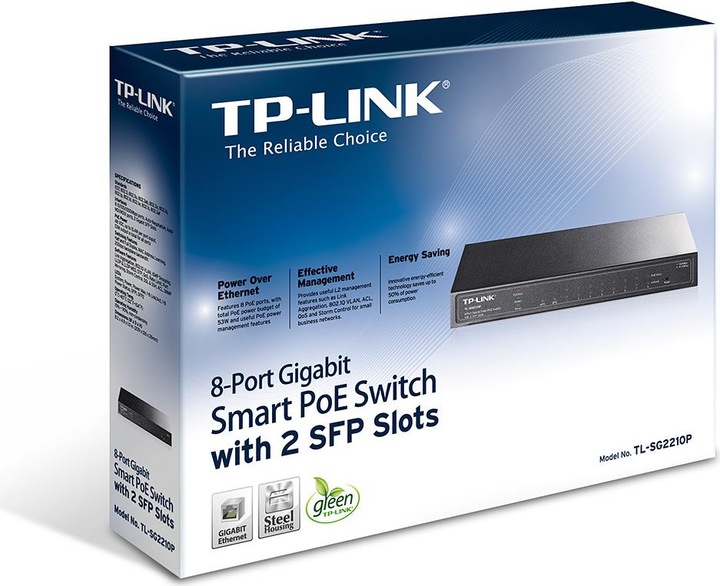Immagine prodotto TP-Link Tl-Sg2210p (10 Porti)