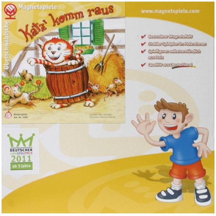 Actual product image Oberschwäbische Magnetspiele 65085 - Katz 'komm raus, board Figure game, 2-4 players, ages 4+ (DE edition) (German)