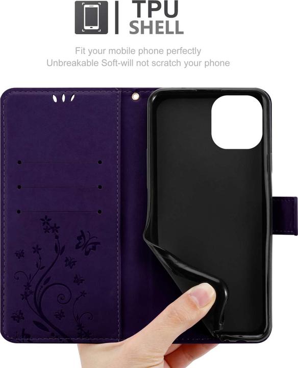 Actual product image Cadorabo Case for Apple iPhone 15 Flower Book (Apple iPhone 15)