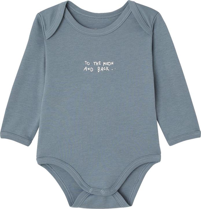 Actual product image Vertbaudet 5-pack of baby slip-on bodysuits with long sleeves, organic cotton (68)