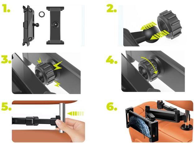 Produktbild Mobile Origin Tablet Car Holder with Stretchable Arm MO7
