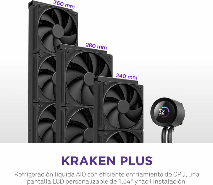 Actual product image NZXT Kraken Plus 360 (schwarz)