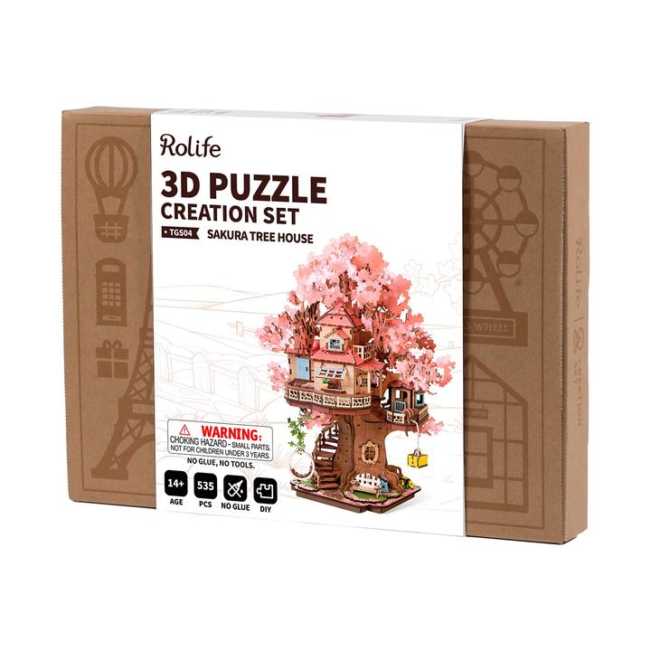 Actual product image Robotime Sakura Tree House