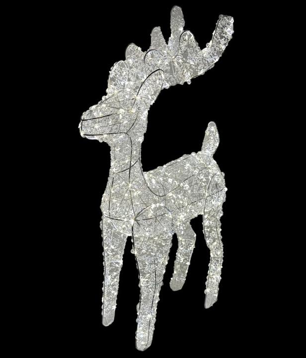 Actual product image GuGus LED Rentier weiss Outdoor aus Metall mit 500 LED Micro Light Grösse 30x15x60cm