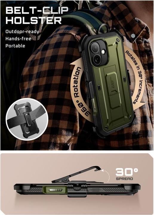 Image du produit Supcase UB Pro iPhone 17 Hülle - Grün (Apple iPhone 17)