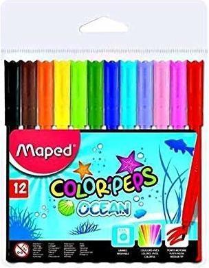 Actual product image Maped Felt-tip pens Ocean 12 pieces in a case (Multicoloured, 12 x)