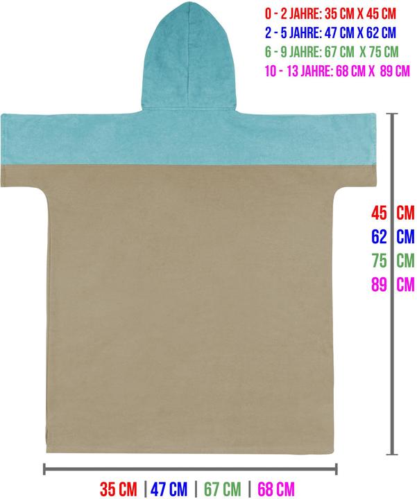 Actual product image Normani Children's Bathing Poncho Puwai