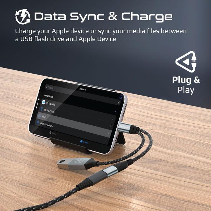 Image du produit ProMate OTGLink-i Adaptateur média OTG Apple (Lightning, USB Type C)