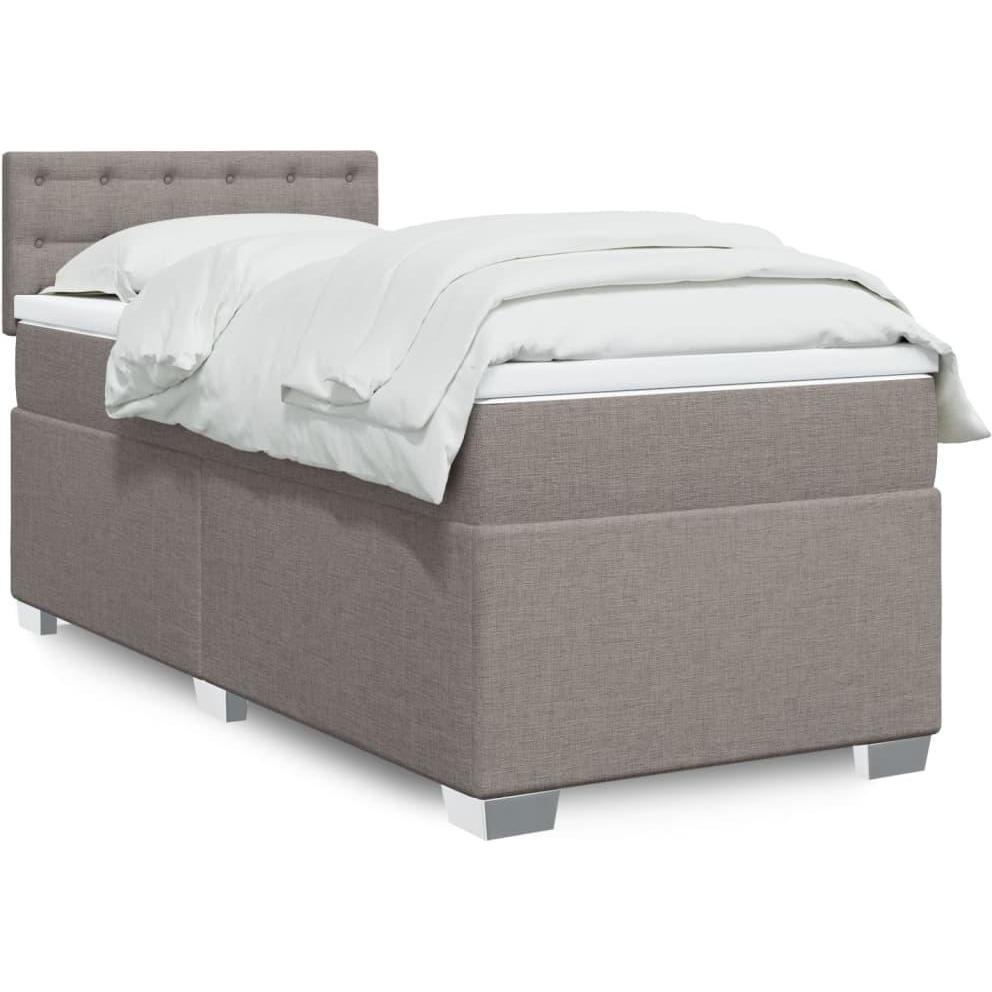 VidaXL, Bett, Bo x springbett mit Matratze 140 x 200 cm Stoff (140 x 200 cm)