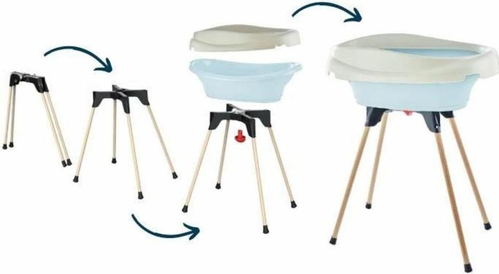 Produktbild Thermobaby Pack Wickelaufsatz und Badewanne Vasco blaue Blume
