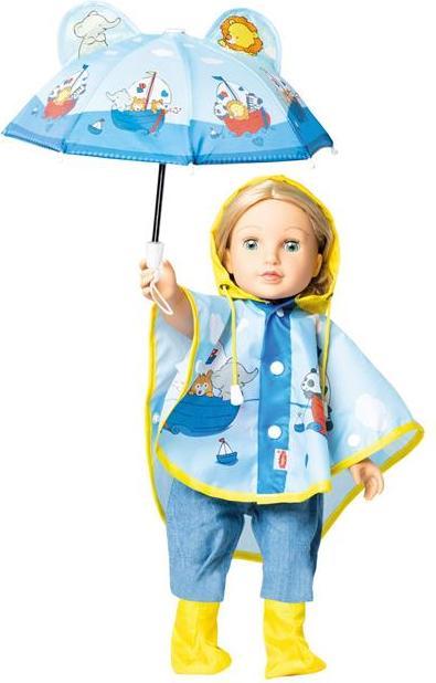 Produktbild Heless Dolls Regencape mit Regenschirm und Stiefeln