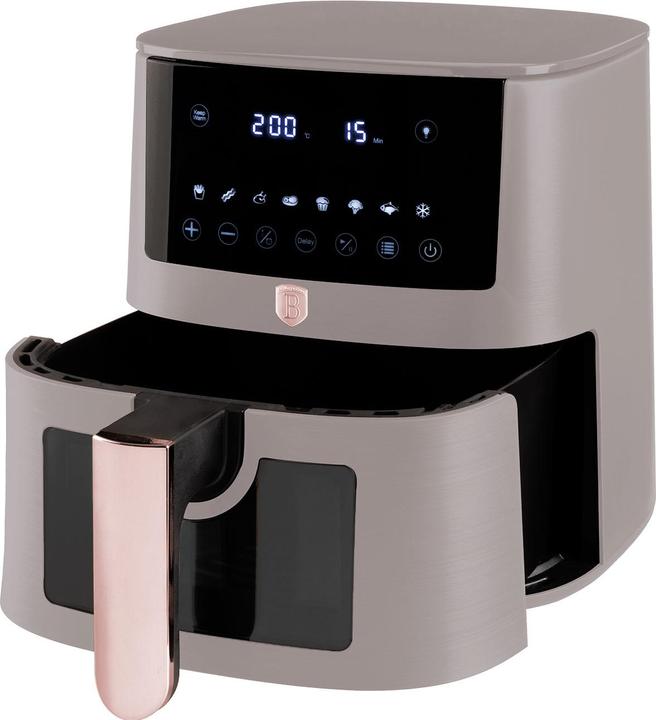 Produktbild BerlingerHaus Heissluftfritteuse mit 8 Kochprogrammen und Warmhaltefunktion, 5l, taupe