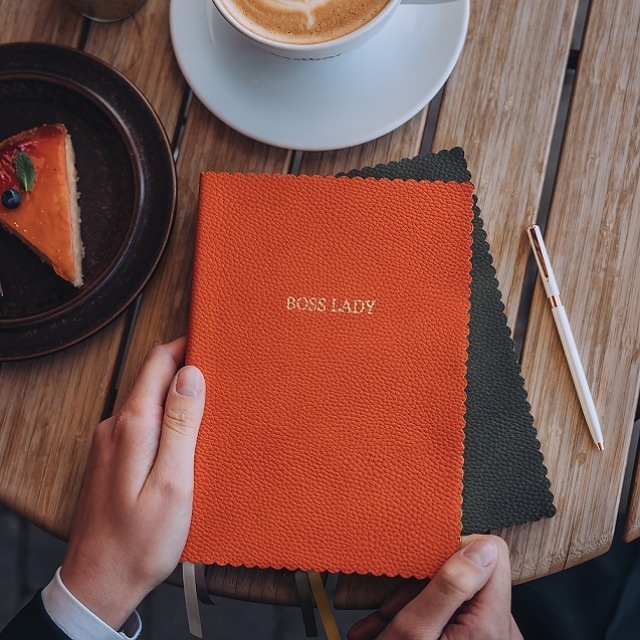 Actual product image Artebene Boss Lady writing book in leather look (15.5 x 22 cm)