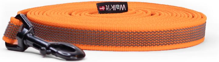 WalkFit - Anti-slip Tracking Leash without Handle - Orange - 5m x 2cm (Cane, Passeggiare)