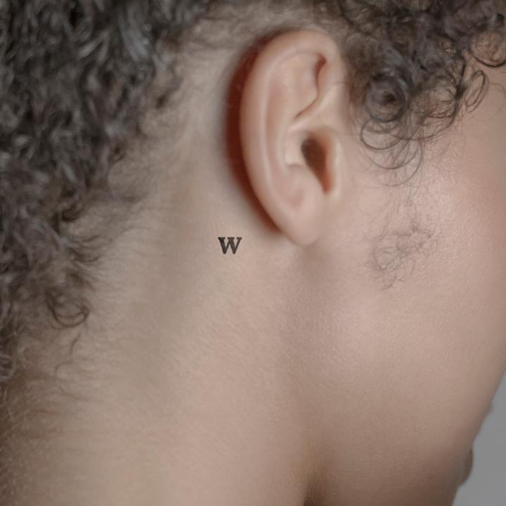 Produktbild minink Temporäres Tattoo – Kleinbuchstabe: w