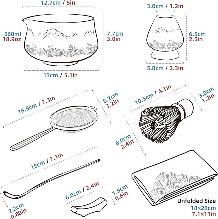 Immagine prodotto Teanagoo 7-teiliges Matcha Tee-Set