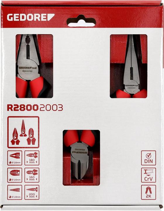 Productafbeelding Gedore Red Tangen set 2K handvat (237 mm)
