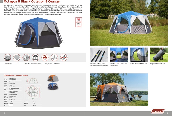 Image du produit Coleman BlackOut (Tente igloo, 20.60 kg, 8 personnes)