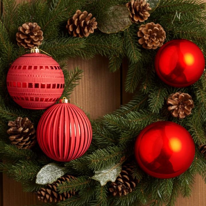 Actual product image H & S Collection Christmas baubles, 4 pcs. (4x)