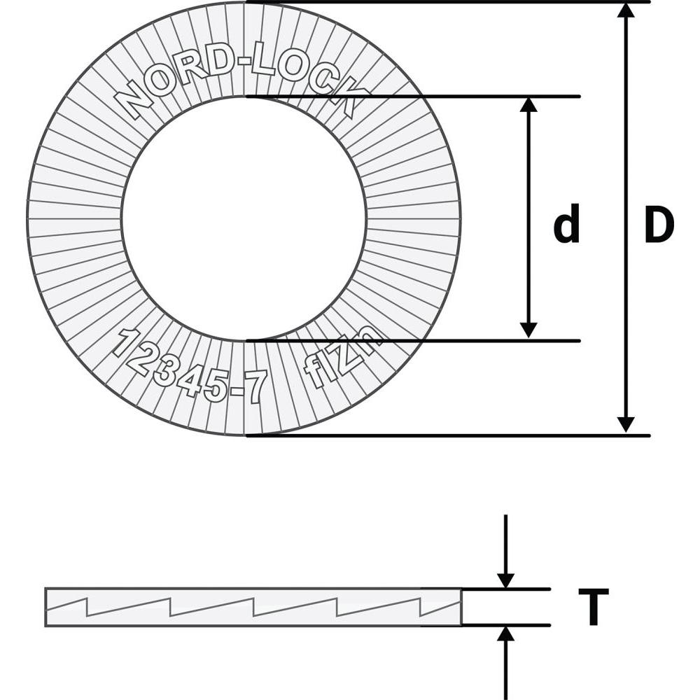 Thumbnail - Nord-Lock, Muttern + Unterlegscheiben, Scheiben 1.7225 NLX10sp