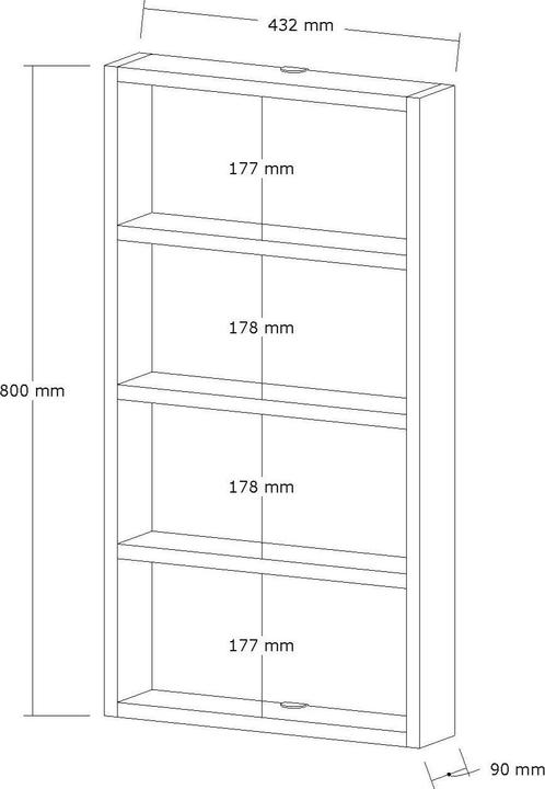 Actual product image Hanah Home Quatro Wall Shelf