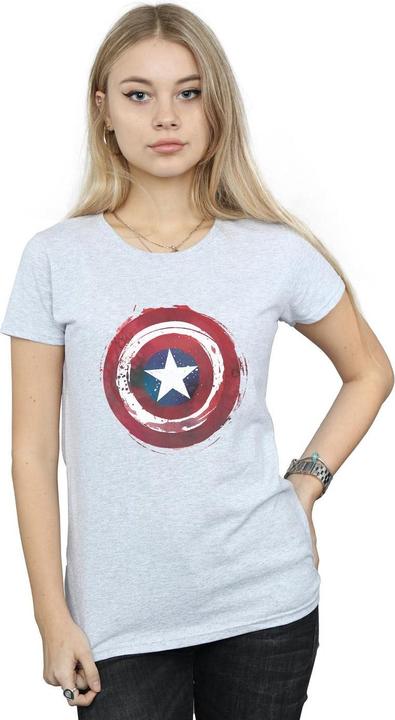 Immagine prodotto Captain America Splatter Shield Maglietta Donna (S)