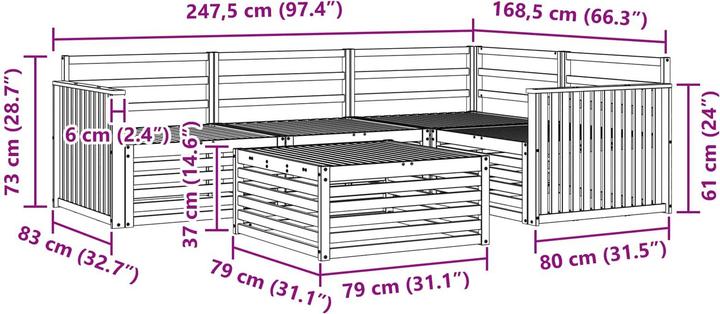 Produktbild vidaXL Outdoor-Sofa