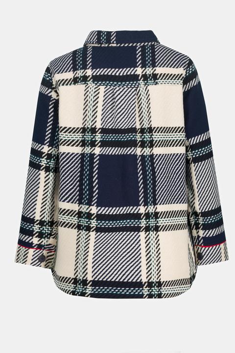 Immagine prodotto Ulla Popken Giacca a quadri con collo da camicia e maniche lunghe (46, 48)