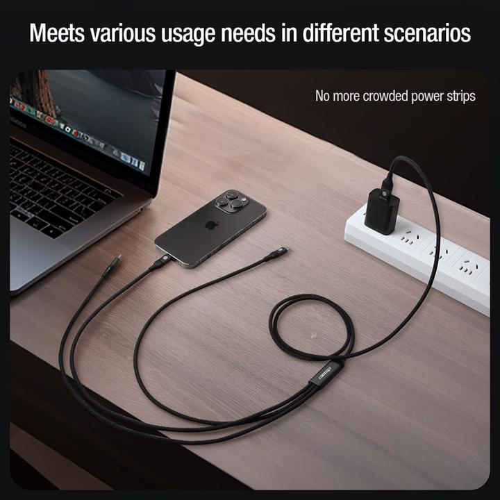 Produktbild Nillkin Data Cable Swift Pro 3in1 1,5m Black (1.50 m, USB 3.0)