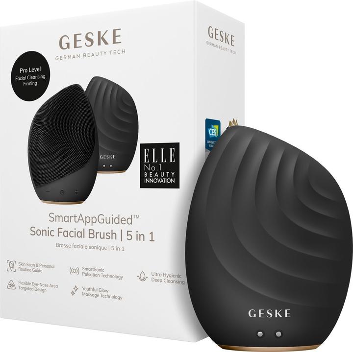 Image du produit Konjac Sponge Soniczna szczoteczka do czyszczenia twarzy 5w1 Geske z Aplikacja (szary)