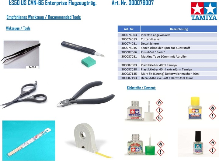 Actual product image Tamiya USS Enterprise