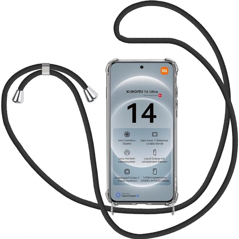 Screenguard Xiaomi 14 Ultra Loopster Necklace Hülle, Handykette, Transparent