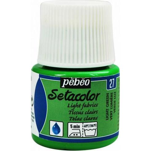 Pebeo, Künstlerfarbe + Bastelfarbe, Setacolor helle Stoffe (Hellgrün, 45 ml)