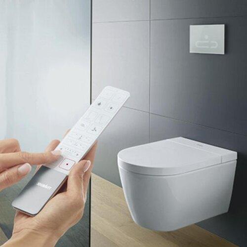 Produktbild Duravit Dusch-WC STARCK f PLUS COMPACT SensoWash WC-Sitz, 387x575mm weiss