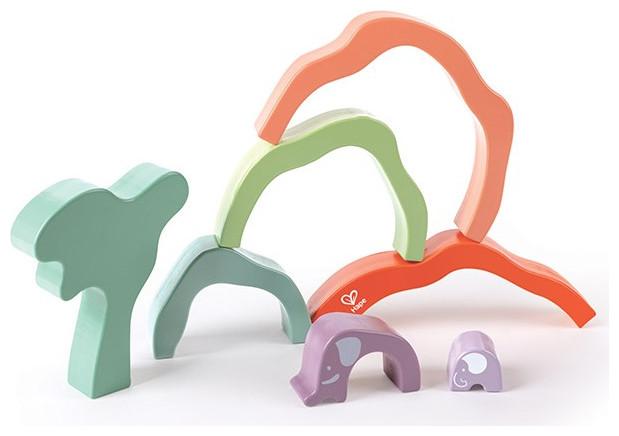 Produktbild Hape Stapelblöcke Elefanten-Safari