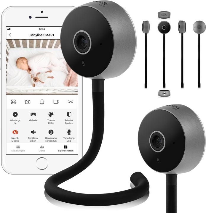 Image du produit Lionelo Care Babyline Smart mit Kamera, Nachtsicht, Bewegungs- und Geräuscherkennung (Babyphone avec caméra)