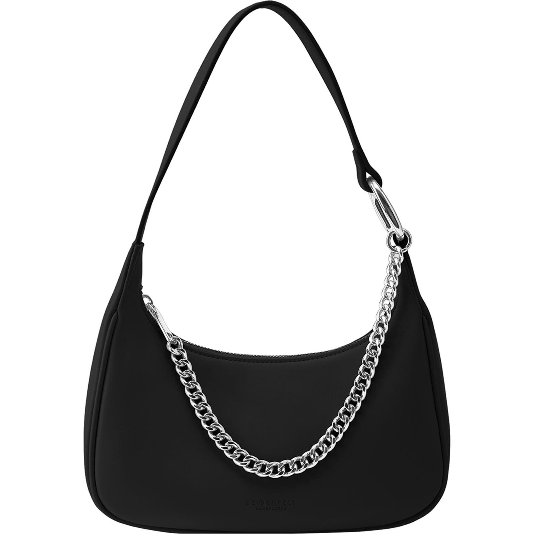 Seidenfelt, Handtasche, Naantali Schultertasche 24 cm, Schwarz