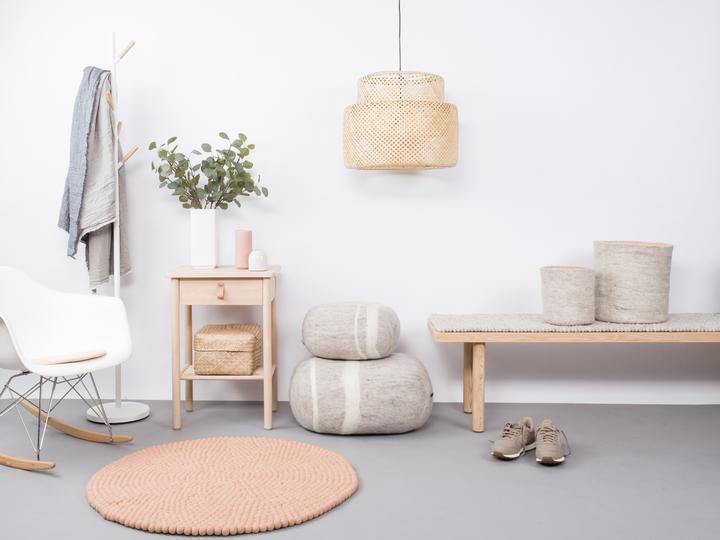 Produktbild Myfelt Merle Filzkugelteppich rund (120 x 120 cm)
