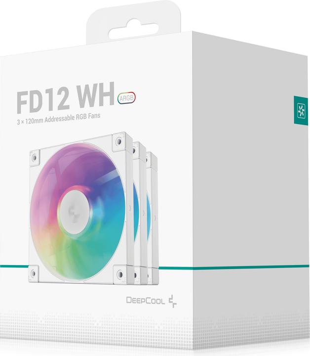 Produktbild Deepcool FD12 120x120x25 3in1 ARGB wh (120 mm, 3 x)